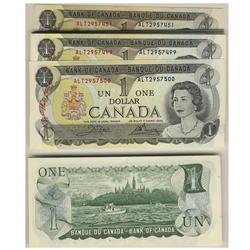 1973 Bank of Canada $1.00 Sequence Run-