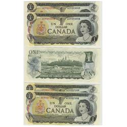 1973 Bank of Canada $1.00 Pairs-Unc