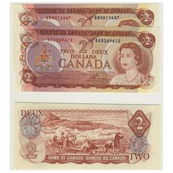 1974 Bank of Canada $2.00 Pair -Unc