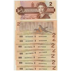 1986 Bank of Canada $2.00s - Unc