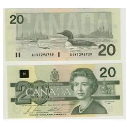 1991 Bank of Canada $20.00 - Unc