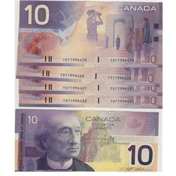 2000 Bank of Canada $10 Sequence Run