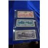 Image 3 : Cda Bills (3): 1954 Two Dollar Bill, M/G8394478 Lawson/Bouey; 1954 Five Dollar Bill, I/S4642367 Beat