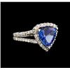 Image 1 : 14KT White Gold 3.27 ctw Tanzanite and Diamond Ring