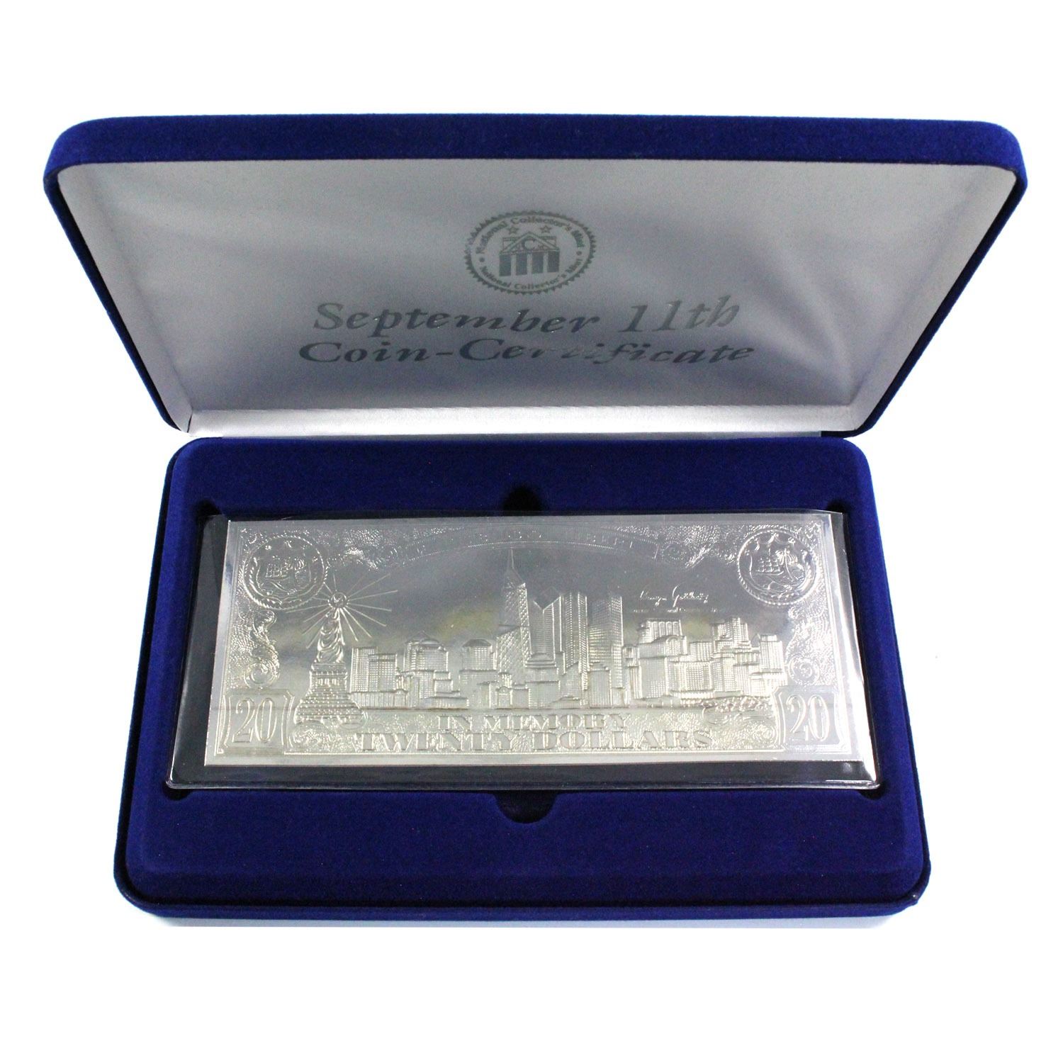 Republic of Liberia $20 September 11th .999 Fine Silver Leaf Coin