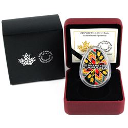 2017 Canada $20 Traditional Pysanka Egg Shaped Fine Silver Coin. (TAX Exempt)