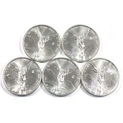 Scarce! 2019 Mexico 1/2oz .999 Fine Silver Libertads. Very low mintage of only 8500!!! 5pcs (TAX Exe