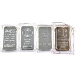 Assorted 1oz .999 Fine Silver Bars in Sealed Mint Plastic - Johnson Matthey, Sunshine Minting, Scoti