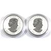 Image 2 : 2017 Canada 1oz Moose & Cougar Privy .9999 Fine Silver Maple Leafs in Capsules. 2pcs (TAX Exempt)
