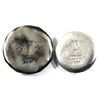 Image 2 : Beaver Bullion 2oz Pirate Skull & 3oz Day of the Dead .999 Fine Silver Poured Rounds. 2pcs (TAX Exem