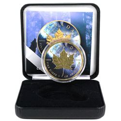2018 Canada 1oz Wolf Coloured & Gilded .9999 Fine Silver Maple Encapsulated in Smitty's Treasures Di