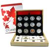 Image 1 : 2013 O Canada $10 Full 12-coin Fine Silver Set in Deluxe Box (Orca coin is toned). TAX Exempt