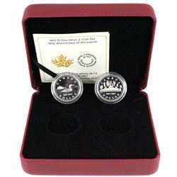 2017 Canada $1 30th Anniversary of the Loonie Fine Silver 2-coin. TAX Exempt