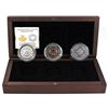 Image 1 : 2015 Canada $25 Singing Moon Mask Fine Silver 3-coin Set (Missing outer sleeve). TAX Exempt