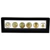 Image 1 : 2006-2010 & 2012 Canada Gold Plated Proof Silver Dollars in Magic Window Frame (2007-2010 coins are 