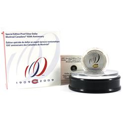 2009 Montreal Canadiens Special Edition Gilded Sterling Silver Coin with Acrylic Stand.
