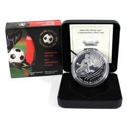 2003 Canada $5 2006 FIFA World Cup Germany 1oz Fine Silver Coin (Capsule lightly scuffed). TAX Exemp