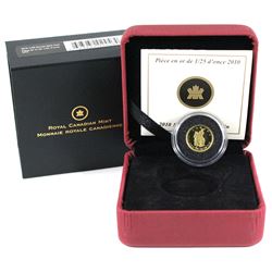 2010 Canada 50-cent Royal Canadian Mounted Police 1/25oz Fine Gold Coin. (TAX Exempt)