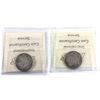 Image 2 : 1914 Canada 25-cent ICCS Certified F-12 & 1915 25-cent ICCS G-6. 2pcs