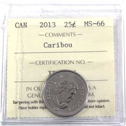 2013 Canada 25-cent ICCS Certified MS-66