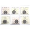 Image 1 : Lot of 2001-2004 Canada 25-cent ICCS Certified MS-65 - 2001P, 2003P, 2003P New Effigy, 2004P, 2004P 