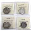 Image 2 : Lot of 4x Canada 50-cents ICCS certified coins: 1950 Design VF-30, 1961 EF-40 (polished), 1965 PL-65