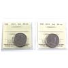 Image 1 : 2015 & 2019 Canada 50-cent ICCS Certified MS-64. 2pcs