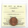 Image 1 : 1977 Canada 1-cent ICCS Certified MS-66