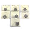 Image 1 : Lot of Canada 5-cents ICCS Certified: 2003P MS-64, 2003P New Effigy MS-64, 2006P MS-64, 2007 MS-65, 