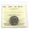 Image 1 : 1967 Canada 5-cent ICCS Certified MS-65