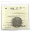 Image 1 : 1984 Canada 5-cent ICCS Certified MS-65