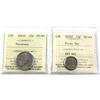 Image 1 : 2005P Canada First Day 10-cent MS-65 & 2005P Veterans 25-cent MS-65 ICCS Certified. 2pcs