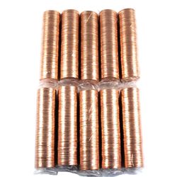 *2012 Canada 1-cent Non-Magnetic Original Rolls of 50pcs. 10 rolls.