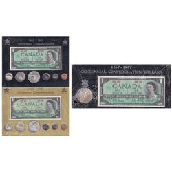 Lot of 3x 1867-1967 Canada Centennial Commemorative Sets. You will receive 2x 6-coin decimal sets wi