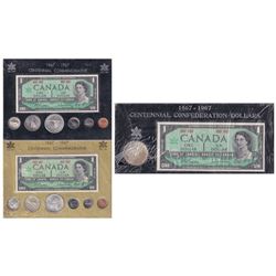 Lot of 3x 1867-1967 Canada Centennial Commemorative Sets. You will receive 2x 6-coin decimal sets wi