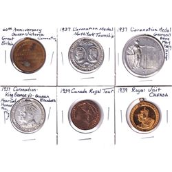 Lot of Royal Coronation and Royal Visit Tokens. You will receive 1897 60th anniversary of Queen Vict