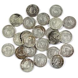 Monarch Precious Metals 1 Gram Fish .999 Fine Silver Coins (Some coins may be toned). 24pcs (TAX Exe