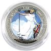 Image 1 : 2014 Great Britain 1oz Coloured .999 Fine Silver Britannia in Capsule. (TAX Exempt)