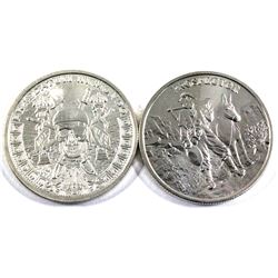 Provident Metals Prospector & Silver Shield 'Praedatum In Mundo' 1oz .999 Fine Silver Rounds. 2pcs (