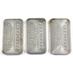 Vintage Engelhard 1oz .999 Fine Silver Bars. 3pcs (TAX Exempt)