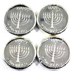 Beaver Bullion 1oz Happy Hanukkah .999 Fine Silver Hand Poured Rounds. 4pcs (TAX Exempt)