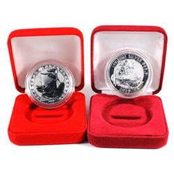 2019 Great Britain 1oz Britannia with Oriental Border & Valiant .999 Fine Silver Coins Encapsulated 