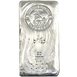 Beaver Bullion 20oz Mine Your Own Business .999 Fine Silver Poured Bar. Stamped #01 out of only 20 m