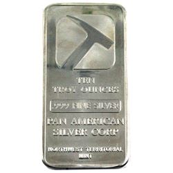 Northwest Territorial Mint 10oz .999 Fine Silver Bar in Plastic Pouch (Lightly toned). TAX Exempt