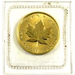 1985 Canada 1/10oz .9999 Fine Gold Maple in Original Sealed Mint Plastic. (TAX Exempt)