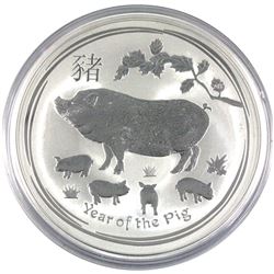 2019 Australia 10oz Year of the Pig .9999 Fine Silver Coin. TAX Exempt
