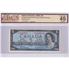 Image 1 : 1954 BC-39bA $5, Bank of Canada, Beattie-Rasminsky, Modified Portrait, Replacement, S/N: *V/S0188550