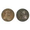 Image 1 : 2x Different Pope John XXIII Bronze Medals - Anno IV & Anno V. Both medals have 44mm diameter. 2pcs