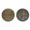 Image 2 : 2x Different Pope John XXIII Bronze Medals - Anno IV & Anno V. Both medals have 44mm diameter. 2pcs