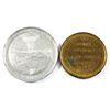 Image 2 : Pair of 1893 World's Fair, Columbian Exposition Chicago commemorative Medals (2pcs). Lot includes an